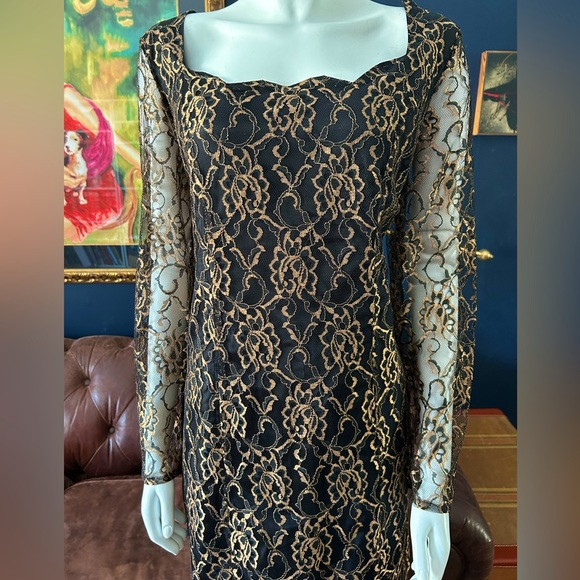 SOLDSOLDSOLD Vintage lace formal dress - Picture 3 of 8